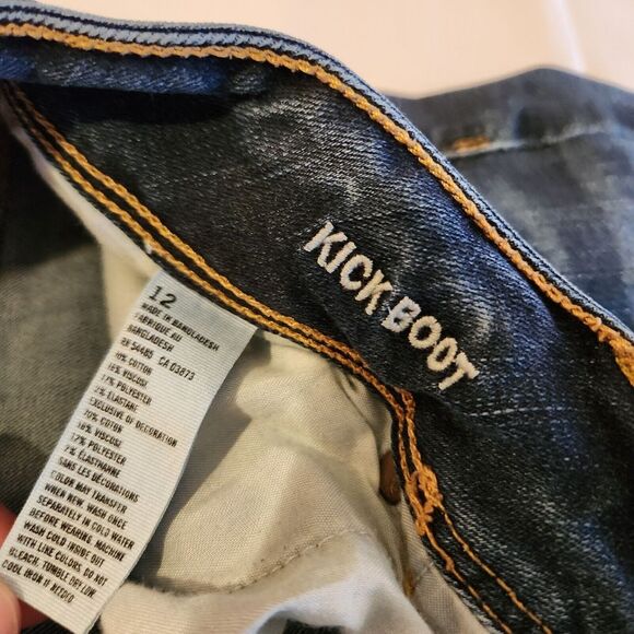 American Eagle Jeans Womens 12 Kick Boot Cut Stretch Cowgirl Rodeo Flare Rancher - Picture 6 of 8